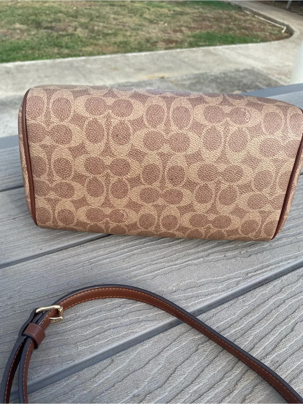 Coach Medium Rowen in Brown Signature Canvas